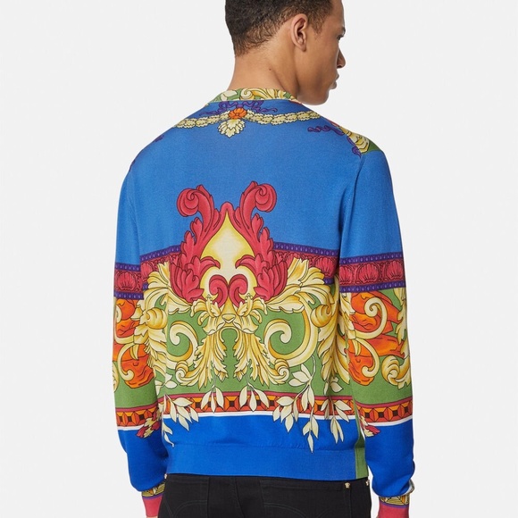 Authentic Versace Renaissance Silk sweater M size 48 - Picture 2 of 9